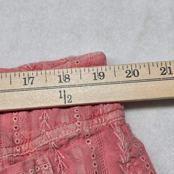 Sundance Shorts Women XL Pink Eyelet Embroidered Cotton Boho Beach Casual - Picture 9 of 10
